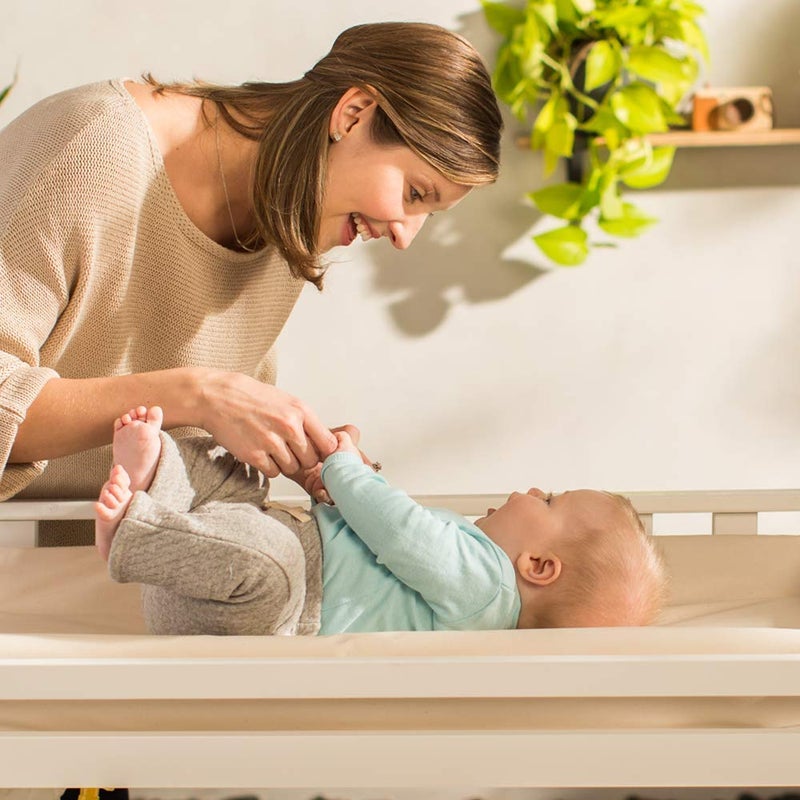 Naturepedic Organic Contoured Changing Pad - Easy to Clean, Lightweight & Portable - Comfort 4-Sided Waterproof Baby Diaper Changing Pad for Dresser or Changing Table - 16" x 31" - Image 5